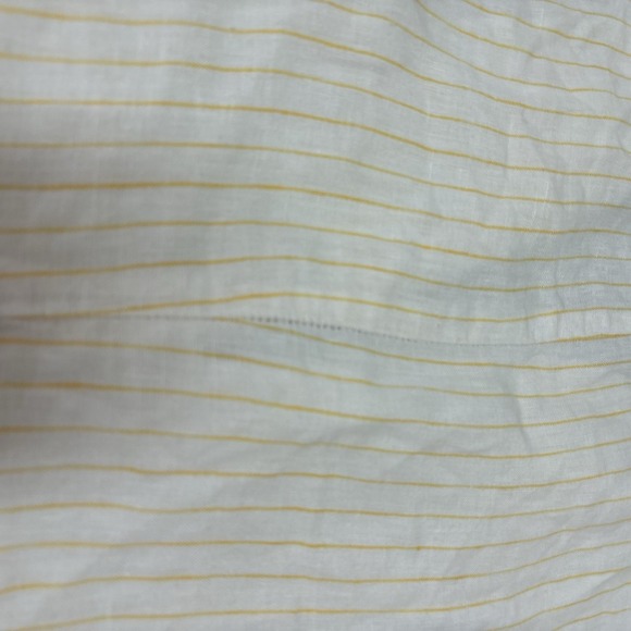 Cynthia Rowley Sz Medium 100% Linen Blazer Jacket Ivory Yellow Flip Pocket - Picture 14 of 14
